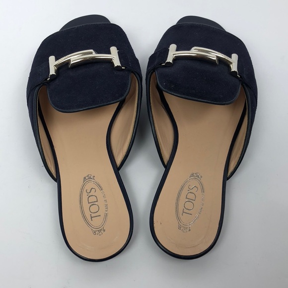 Tod's Shoes - New Tod’s navy suede sandals size 6